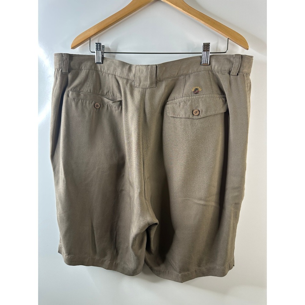 Tommy Bahama Silk Shorts Mens Size 40 Beige Chino Pleated Outdoor Golf *Flawed - Picture 11 of 16